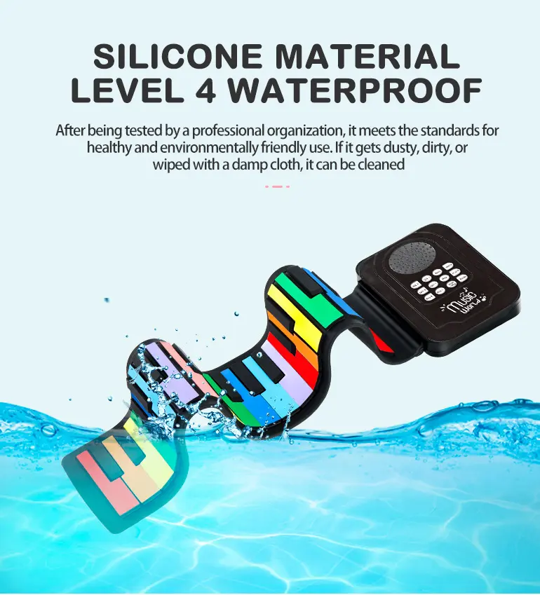 Digital Roll-Up Silicone Piano Keyboard (TB-4480810) — illustrated product details, panel 6