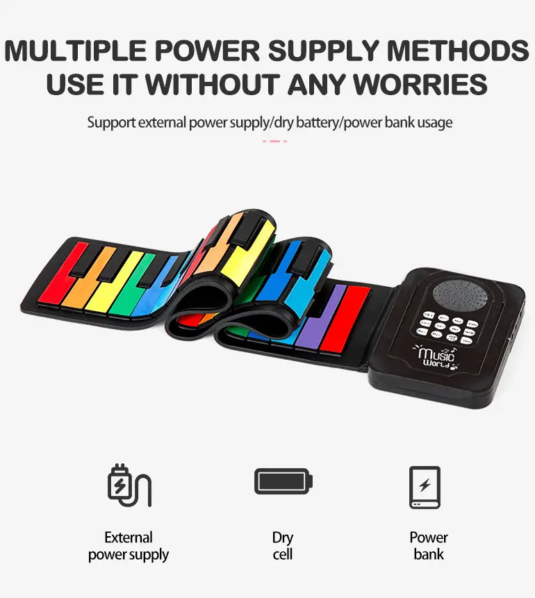 Digital Roll-Up Silicone Piano Keyboard (TB-4480810) — illustrated product details, panel 7