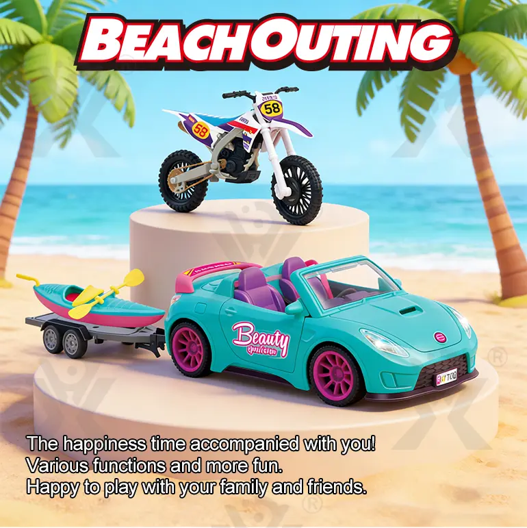 Doll Car Set, Beach Sports Car Wholesale For Kids (TB-5175206) — illustrated product details, panel 1