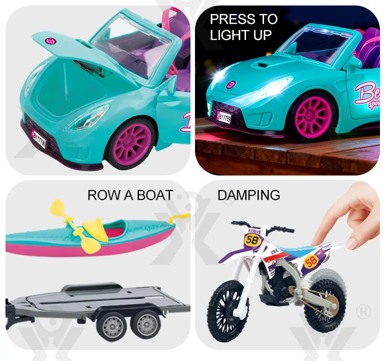Doll Car Set, Beach Sports Car Wholesale For Kids (TB-5175206) — illustrated product details, panel 2