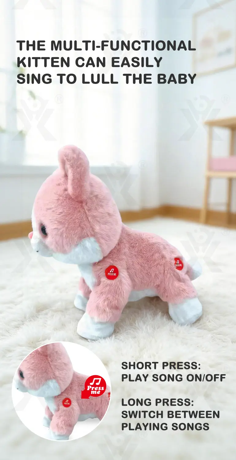 Interactive Plush Cat, Voice Commands Cute Cats (TB-5165069) — illustrated product details, panel 2