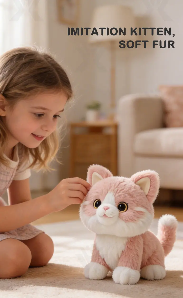 Interactive Plush Cat, Voice Commands Cute Cats (TB-5165069) — illustrated product details, panel 4
