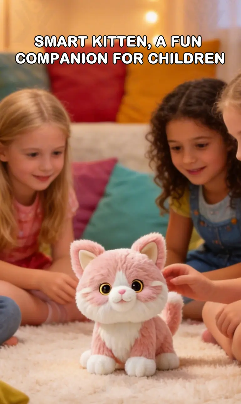 Interactive Plush Cat, Voice Commands Cute Cats (TB-5165069) — illustrated product details, panel 5