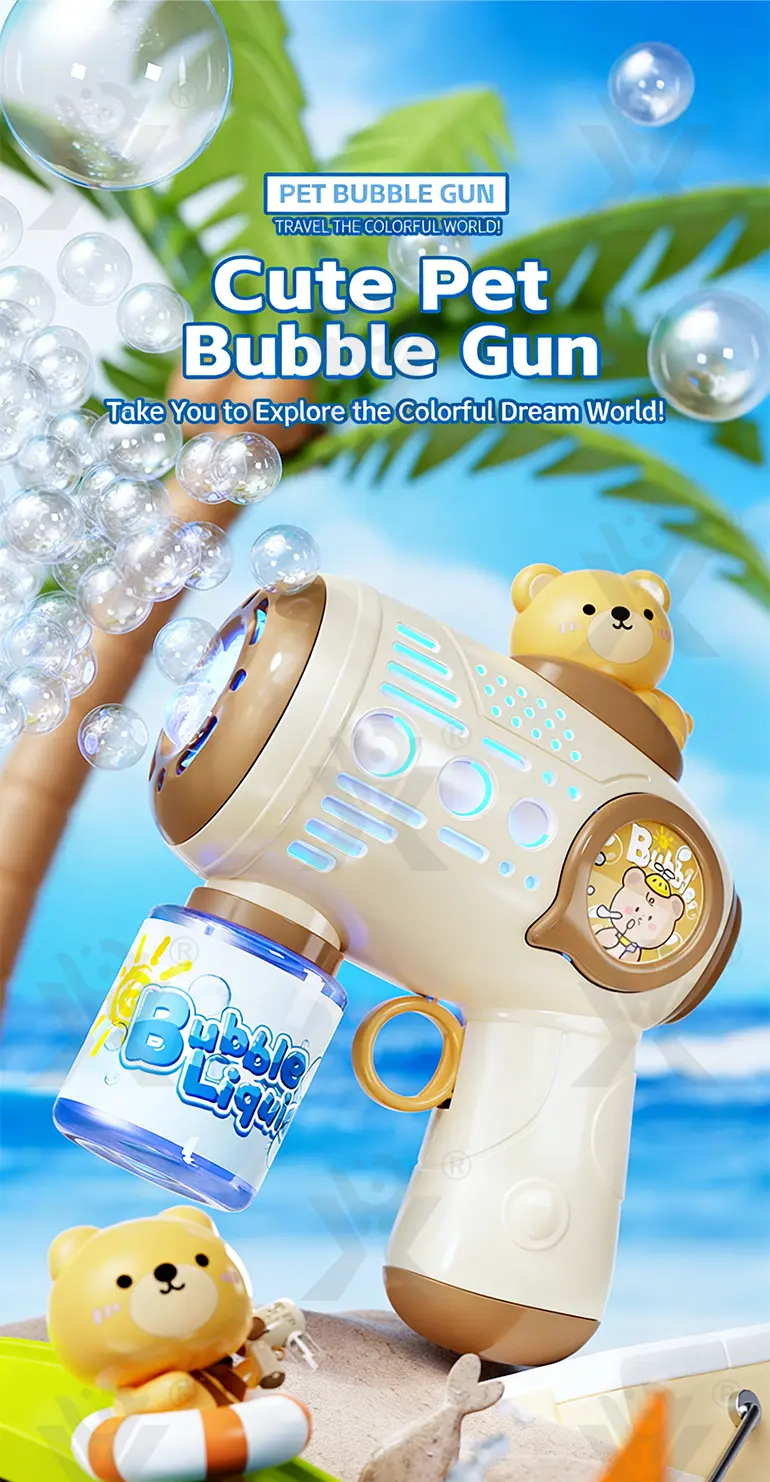 Pet Bubble Gun Toy for Kids (TB-4895444) — illustrated product details, panel 1