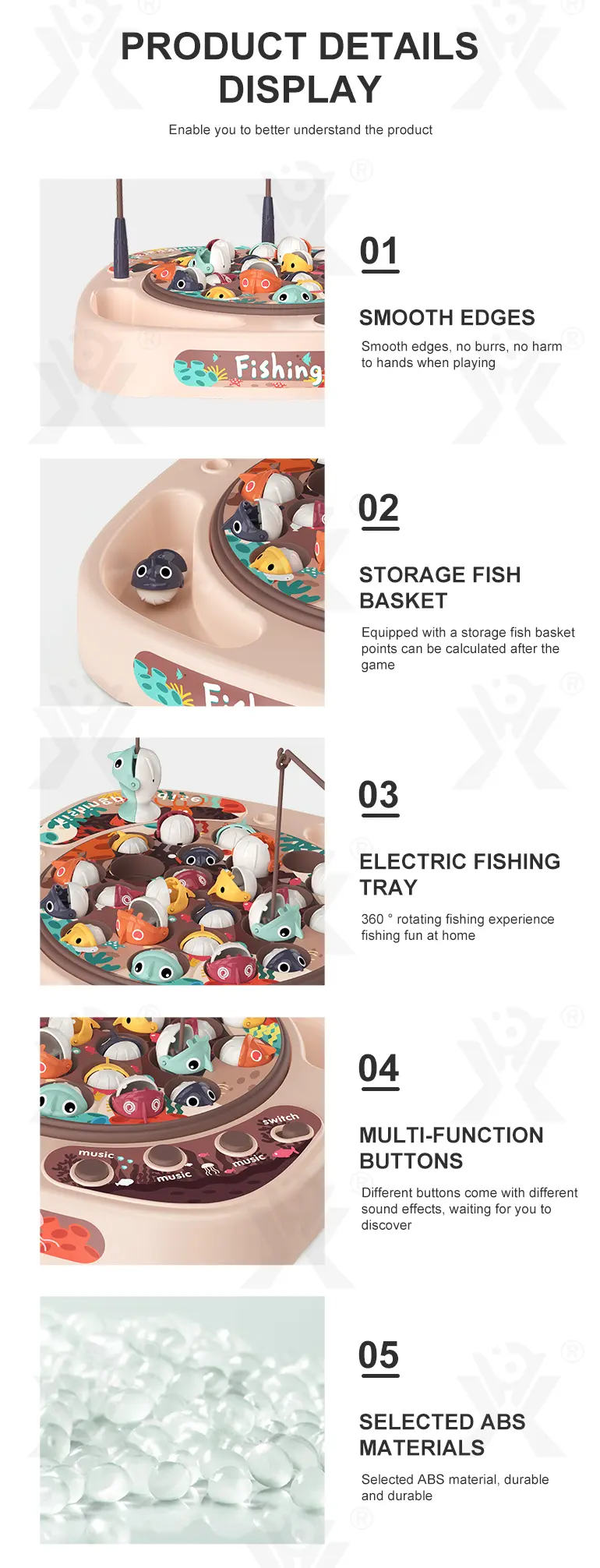 Magnetic Fishing Board Set, Rotating Fishing Game (TB-2004370) — illustrated product details, panel 5