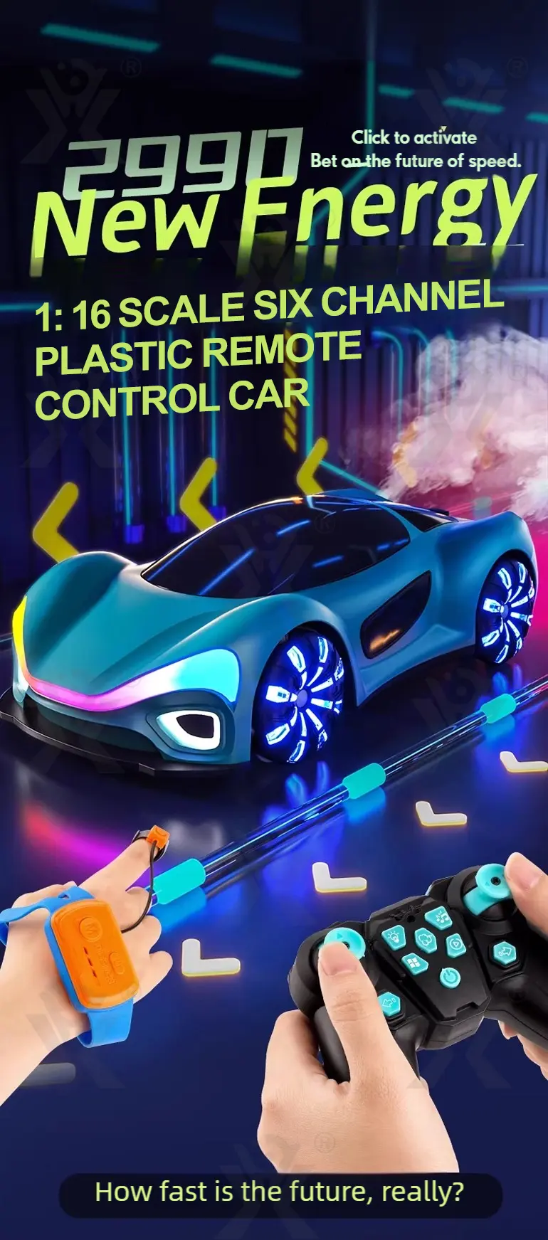 Sci-Fi RC Car with Gesture Control (TB-5170035) — illustrated product details, panel 1