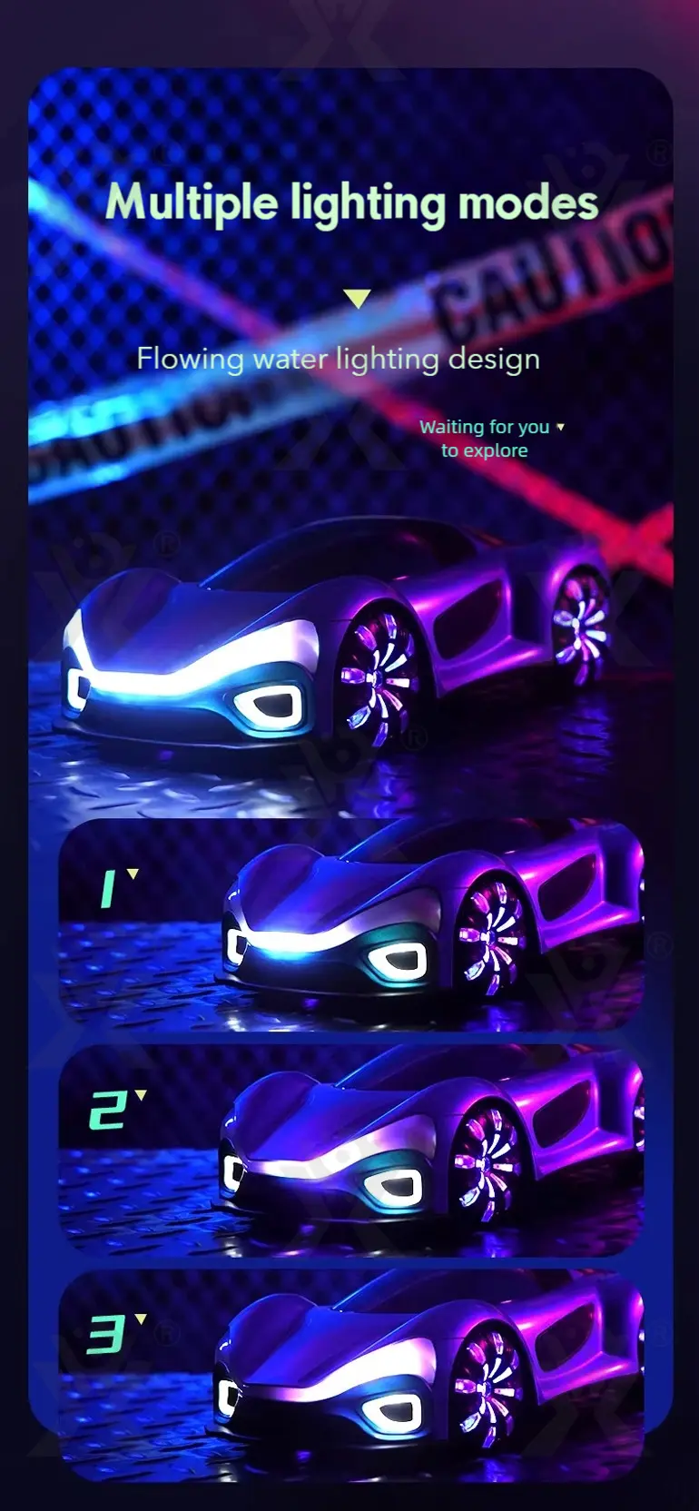 Sci-Fi RC Car with Gesture Control (TB-5170035) — illustrated product details, panel 7