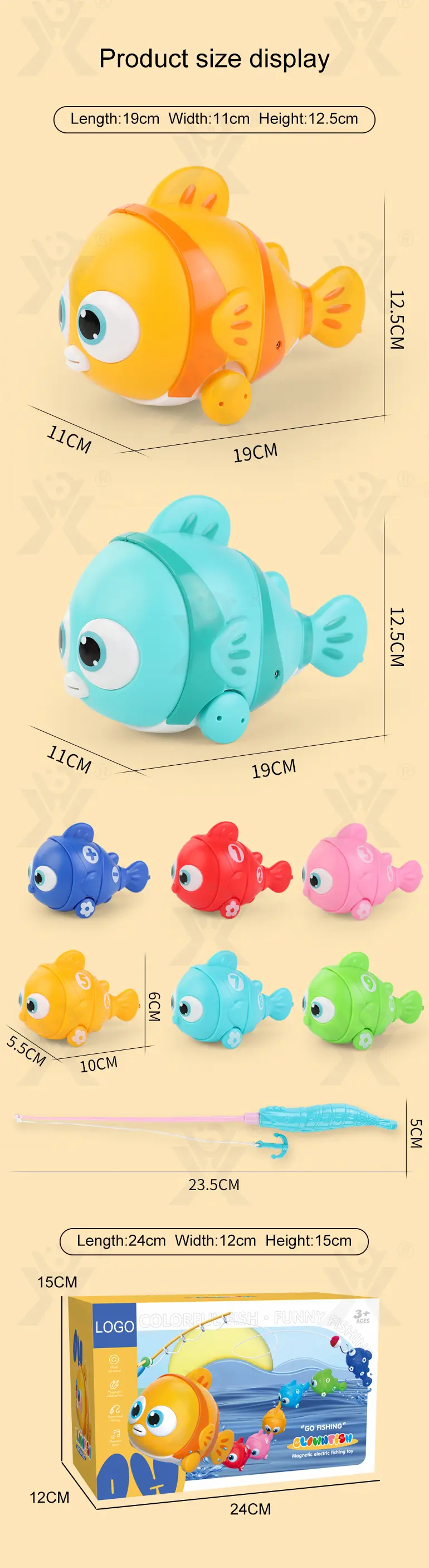 Magnetic Fishing Toy, Electric Moving Fish Bath Toys (TB-4357878) — illustrated product details, panel 10