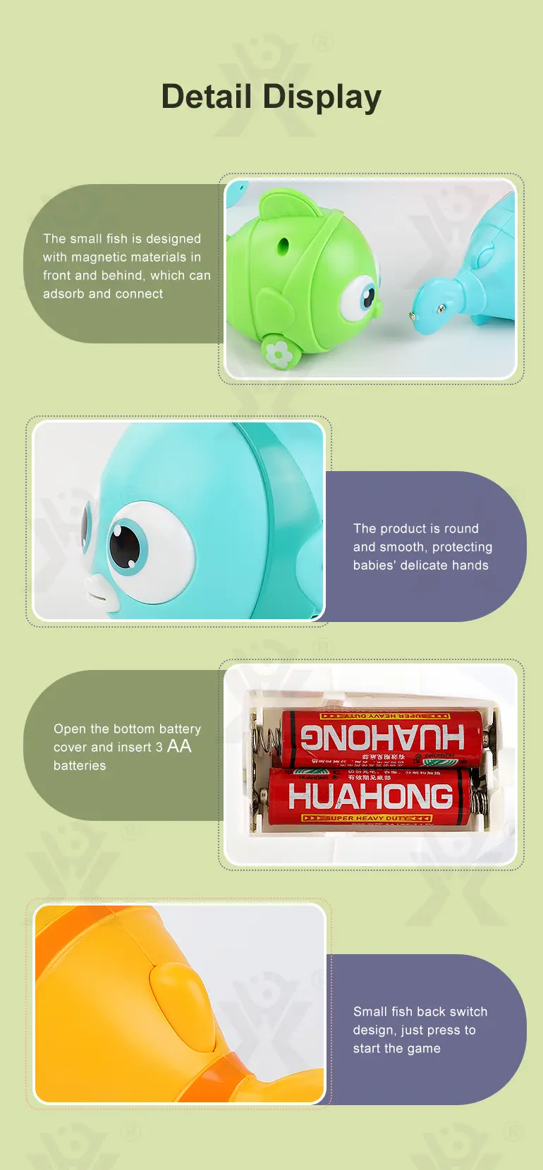 Magnetic Fishing Toy, Electric Moving Fish Bath Toys (TB-4357878) — illustrated product details, panel 8