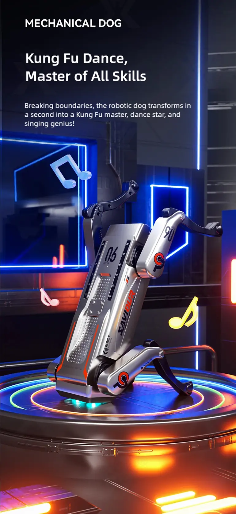 AI Interactive Robot Dog, Voice Control (TB-5028139) — illustrated product details, panel 10