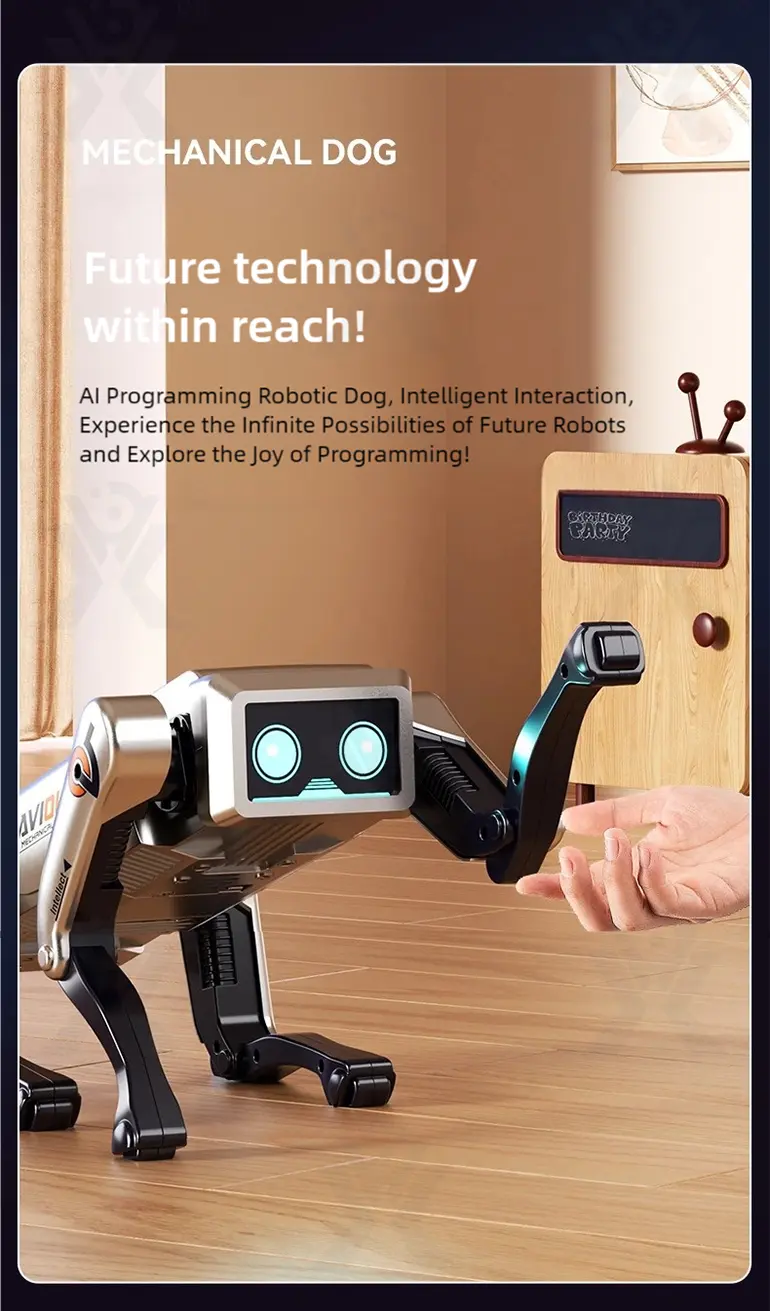 AI Interactive Robot Dog, Voice Control (TB-5028139) — illustrated product details, panel 6