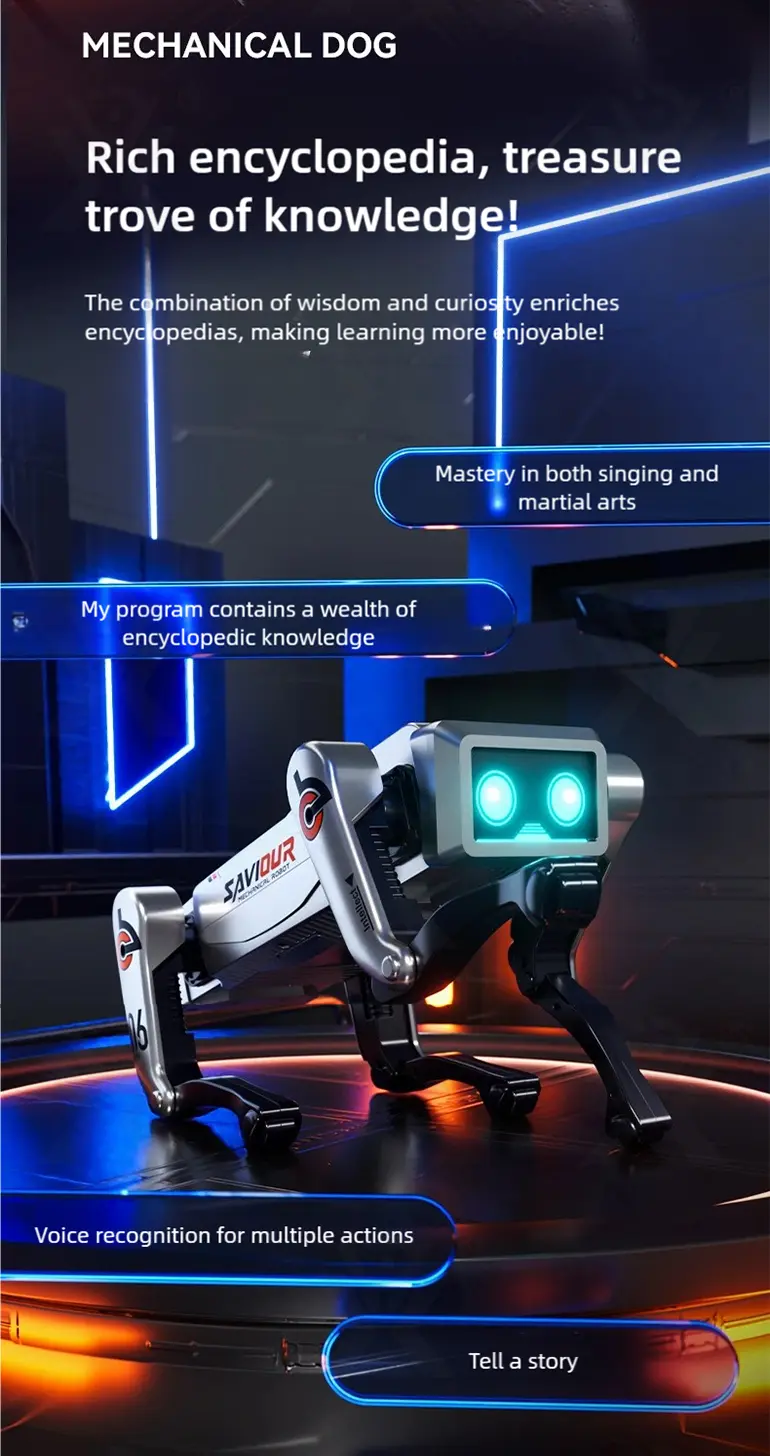 AI Interactive Robot Dog, Voice Control (TB-5028139) — illustrated product details, panel 8