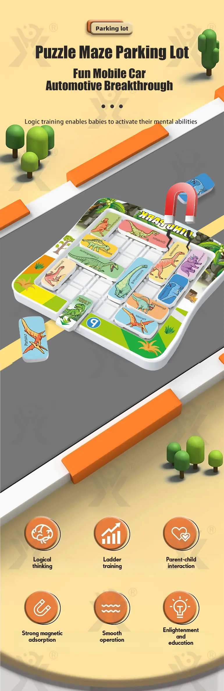 Puzzle Dinosaur Card Game (TB-5124865) — illustrated product details, panel 1