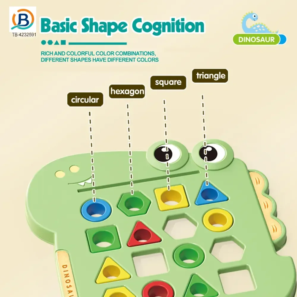 Shape Pairing Puzzle Toy, Dinosaur Outlook (TB-4232591) — product photograph 3