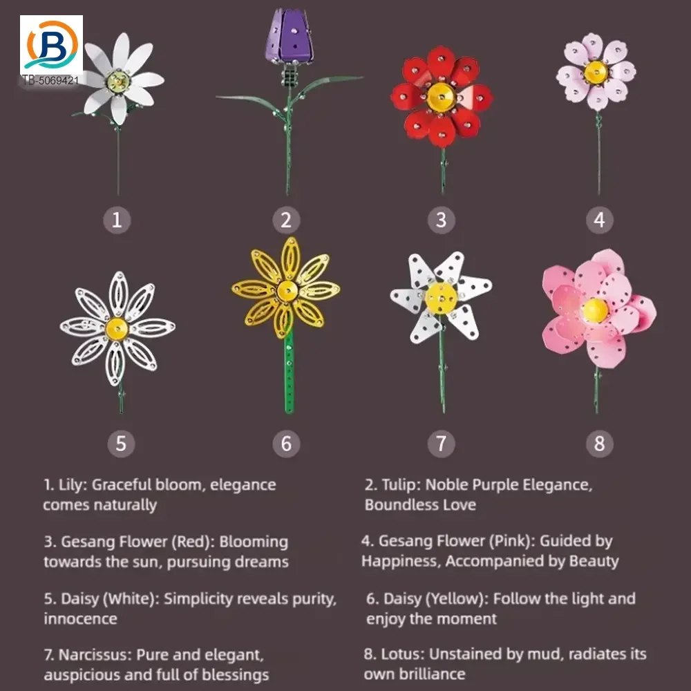 Metal Flower DIY Bouquet, External Flower (TB-5069421) — product photograph 4