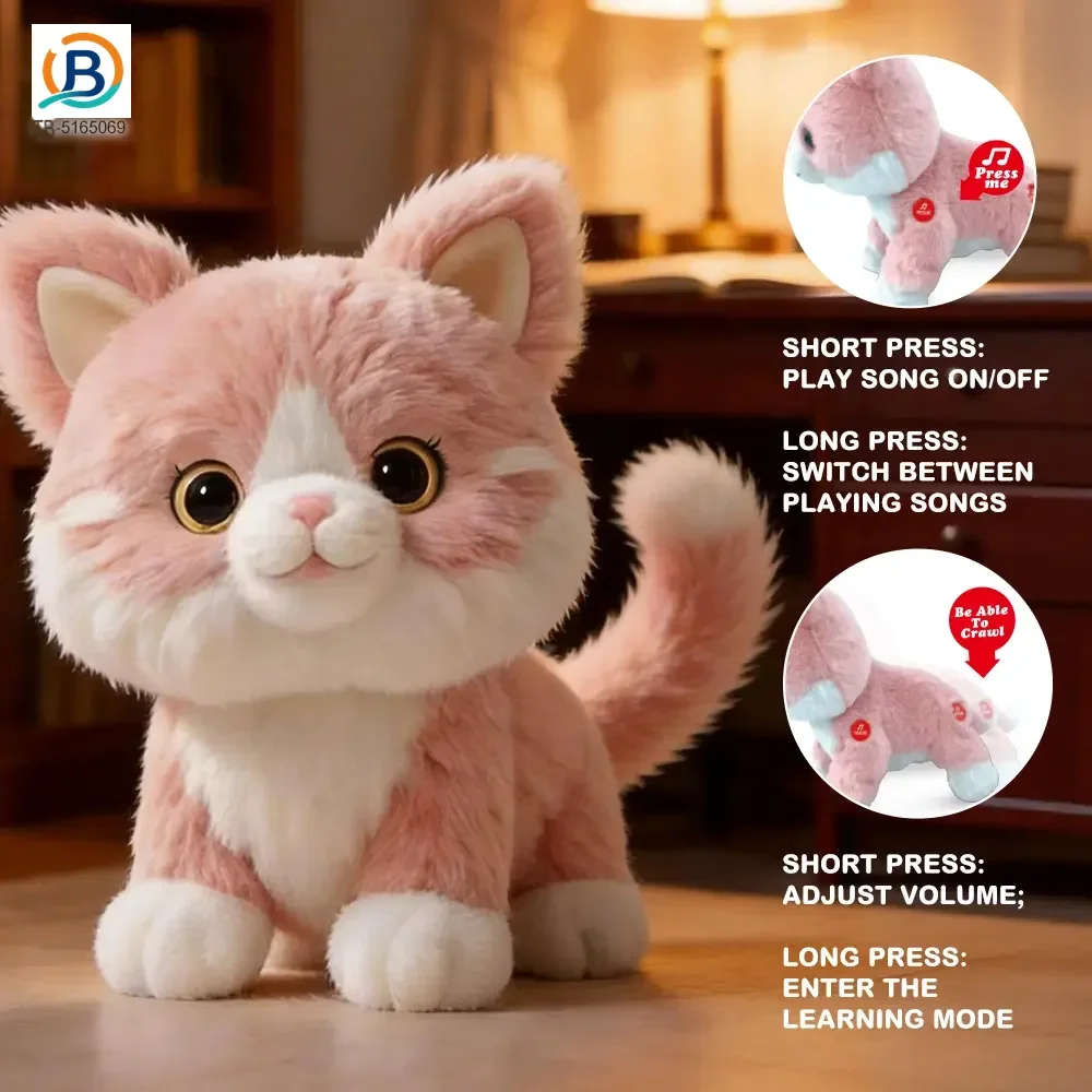 Interactive Plush Cat, Voice Commands Cute Cats (TB-5165069) — product photograph 2