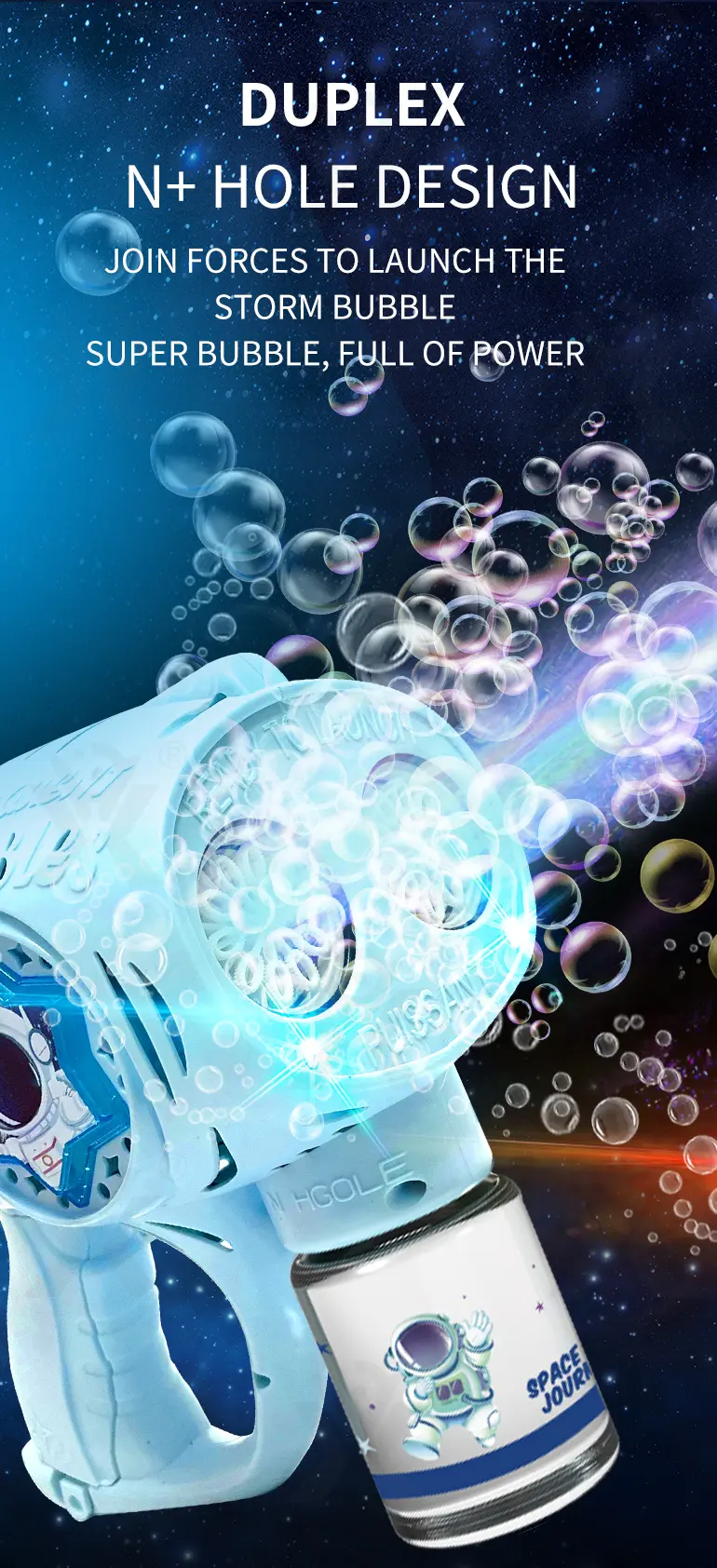 Space-Themed Bubble Gun (TB-3939120) — illustrated product details, panel 3