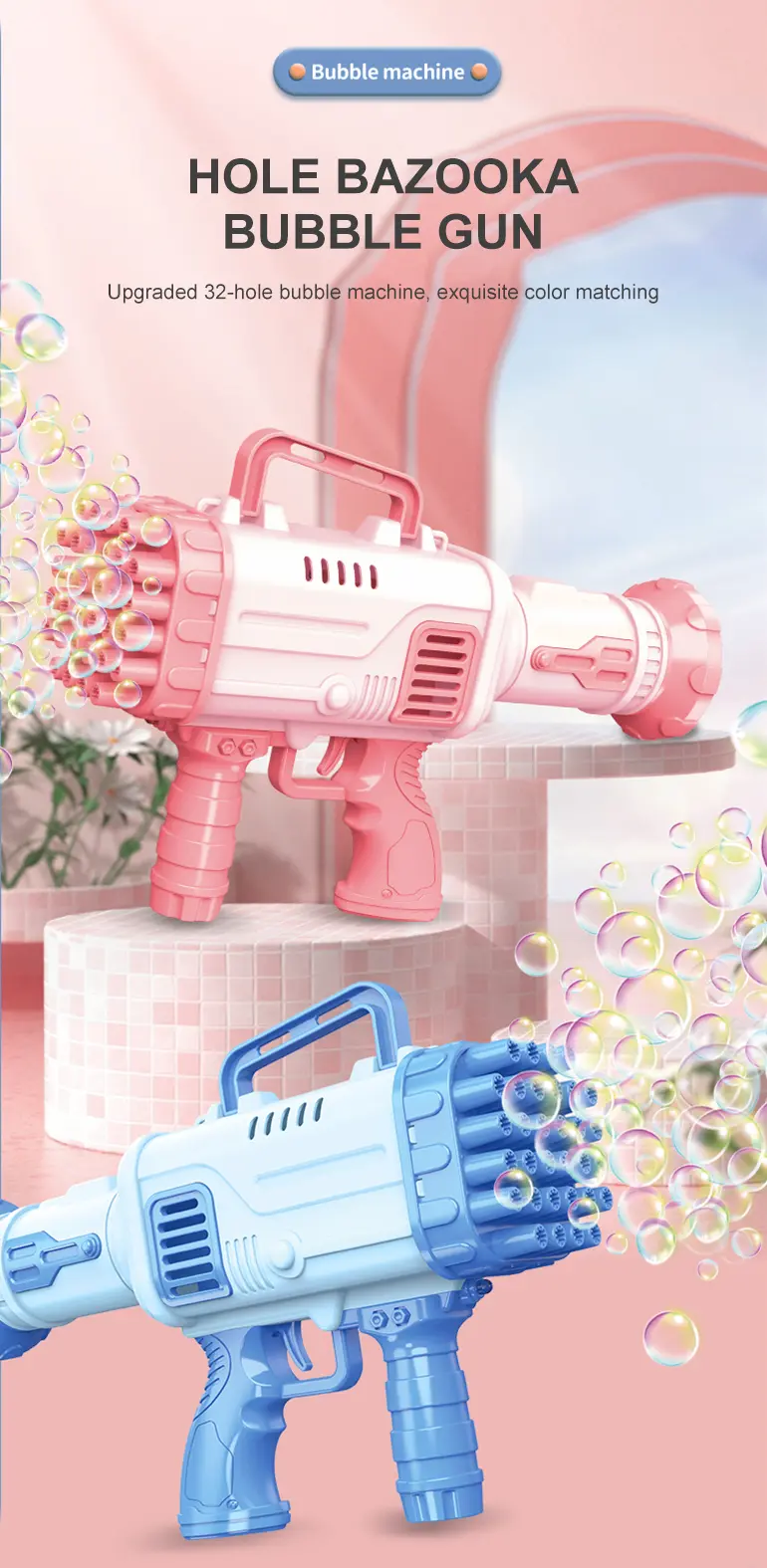 Bazooka Bubble Gun Supply (TB-2271038) — illustrated product details, panel 1