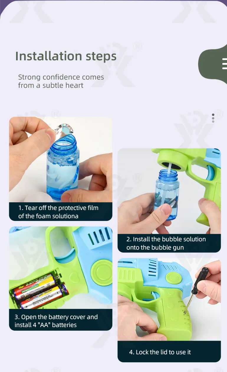 15-Hole Circulating Bubble Gun (TB-4088619) — illustrated product details, panel 4