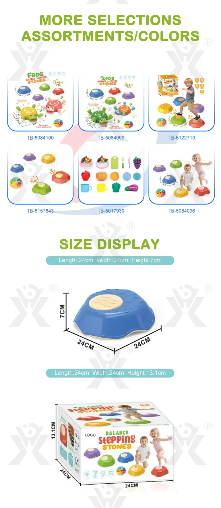 Balance Stepping Stones Toy, Factory Supply (TB-5084096) — illustrated product details, panel 5