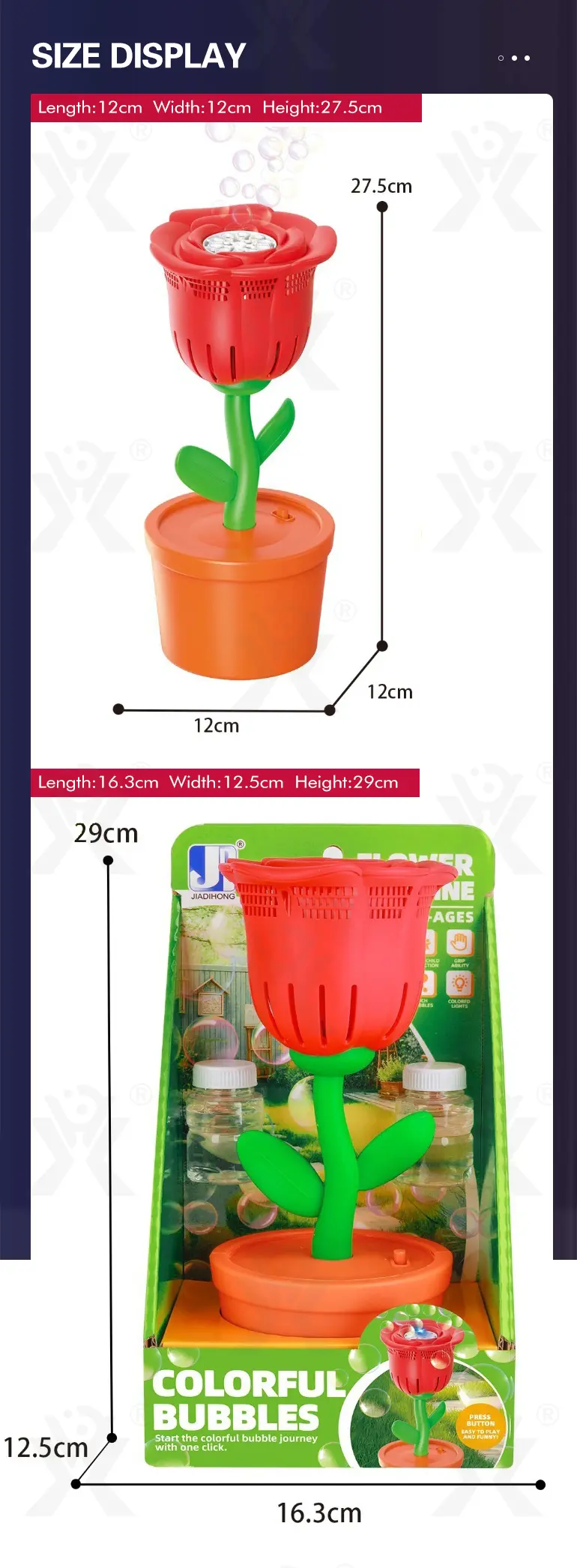 Electric Rose Bubble Machine (TB-4908593) — illustrated product details, panel 9