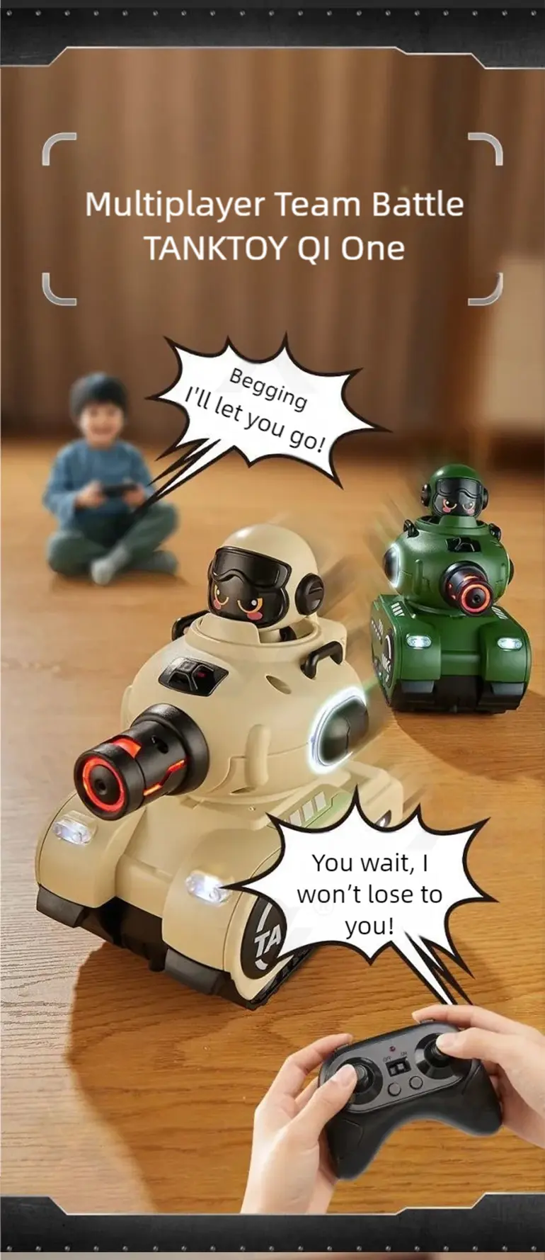 Infrared Combat Tank Supply, RC Tank Toy (TB-5108003) — illustrated product details, panel 3