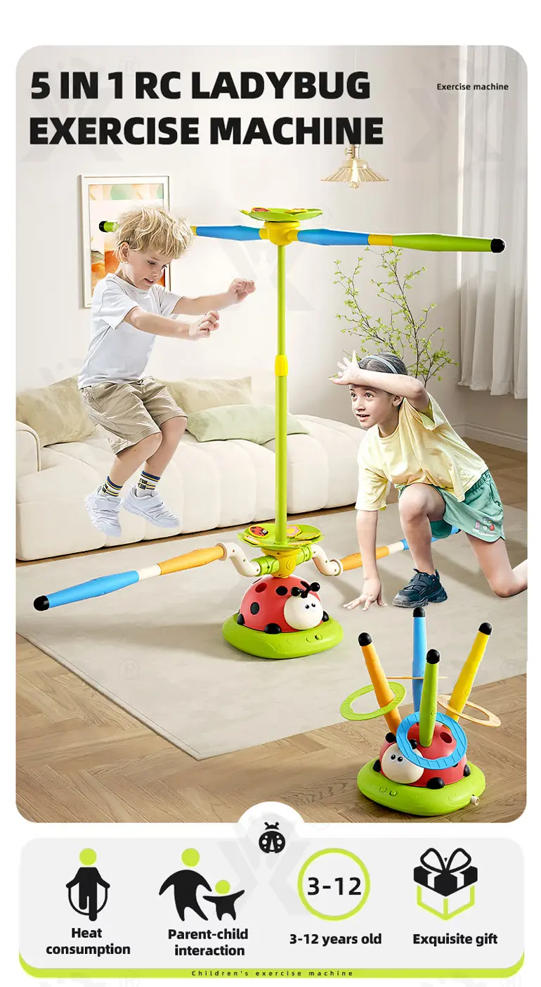Exercise Machine Toy, 5 in 1 Musical Jump Toys (TB-4524279) — illustrated product details, panel 1
