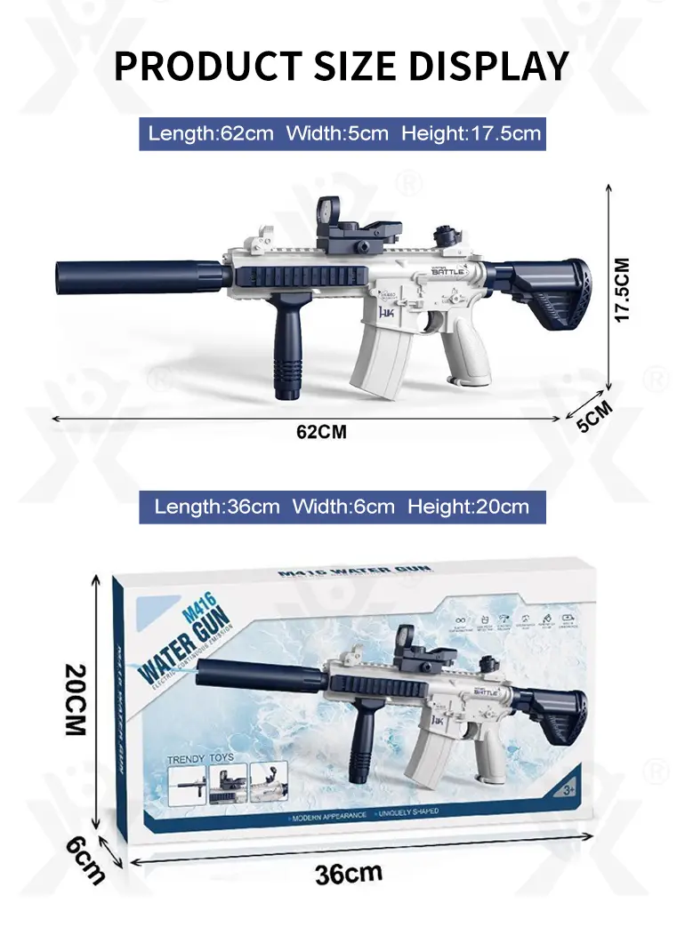 Electric M416 Water Gun (TB-3989067) — illustrated product details, panel 11