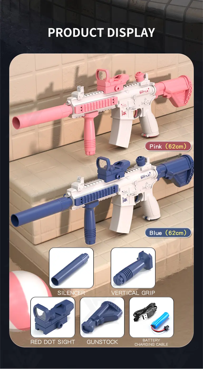 Electric M416 Water Gun (TB-3989067) — illustrated product details, panel 9