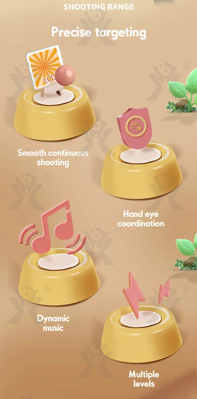 Kids Pinball Shooting Game, Developmental Board Toy (TB-4398771) — illustrated product details, panel 2
