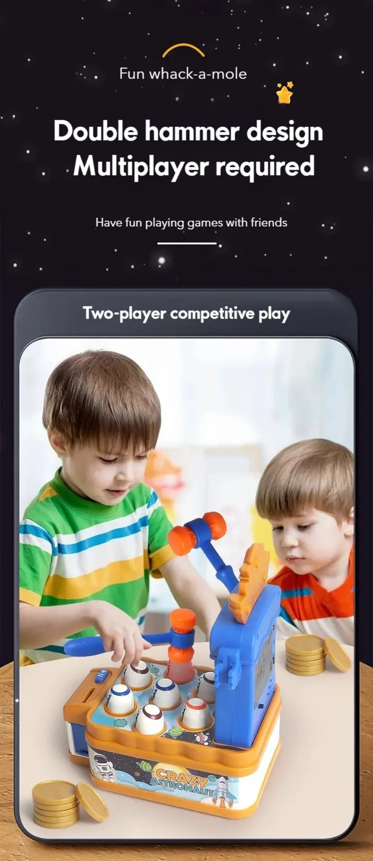 Kids Astronaut Whack-A-Mole Toy Game (TB-4833246) — illustrated product details, panel 4