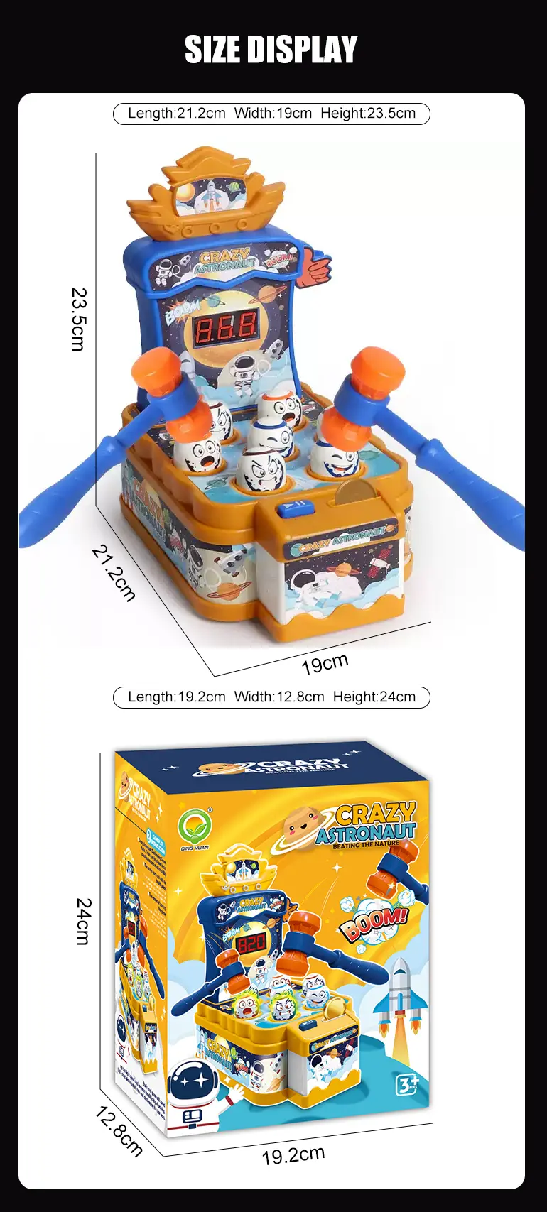 Kids Astronaut Whack-A-Mole Toy Game (TB-4833246) — illustrated product details, panel 9