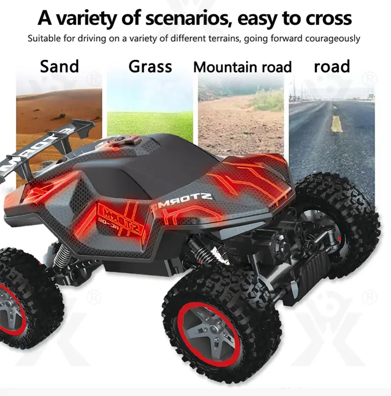 RC Cars 1/16 Scales, Spray Rock Crawler RC Car Toy (TB-4279990) — illustrated product details, panel 3