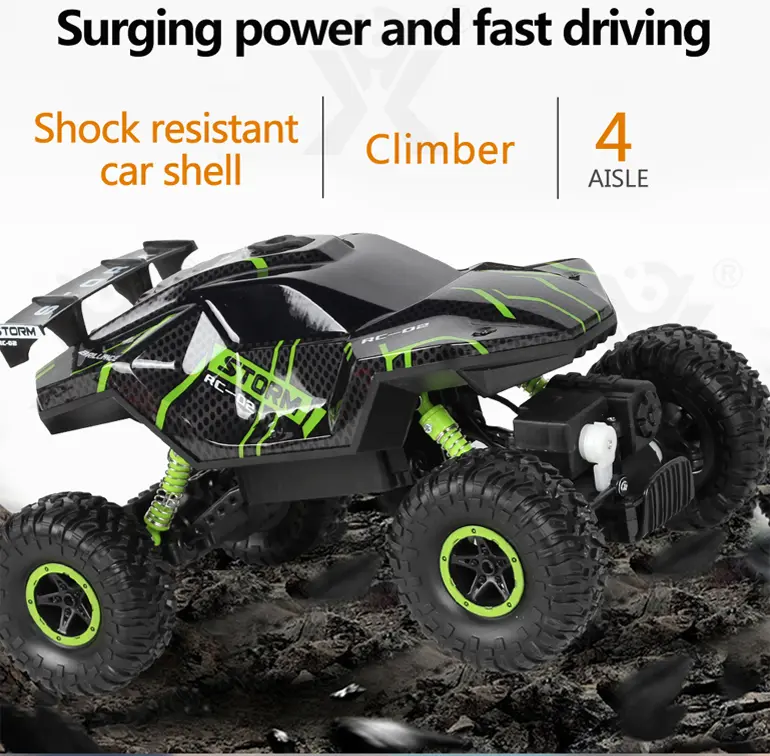 RC Cars 1/16 Scales, Spray Rock Crawler RC Car Toy (TB-4279990) — illustrated product details, panel 4