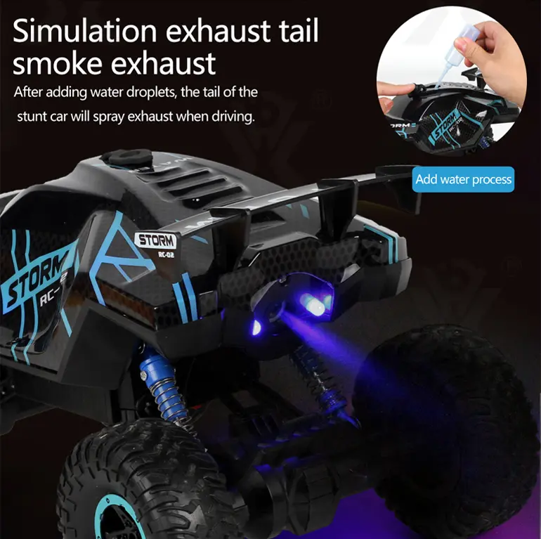 RC Cars 1/16 Scales, Spray Rock Crawler RC Car Toy (TB-4279990) — illustrated product details, panel 9