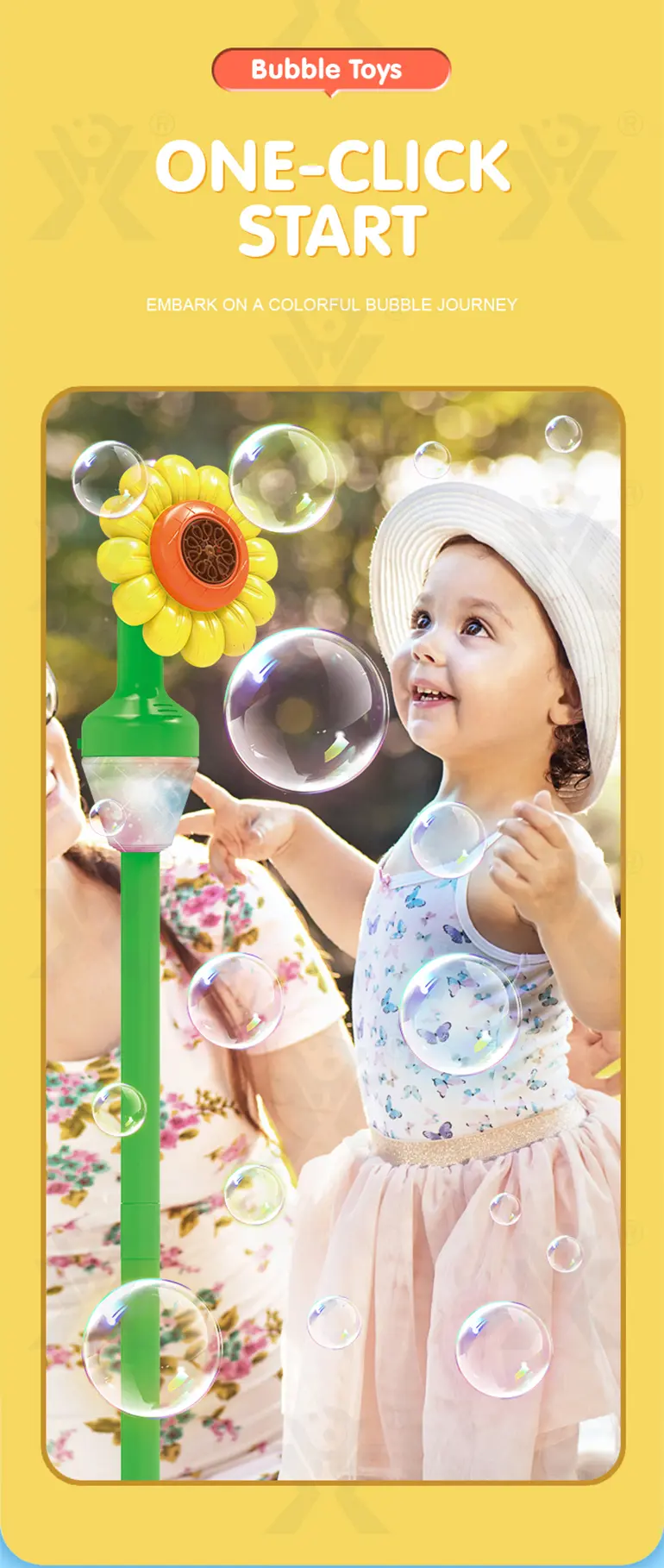 Sunflower Bubble Machine (TB-5026314) — illustrated product details, panel 2
