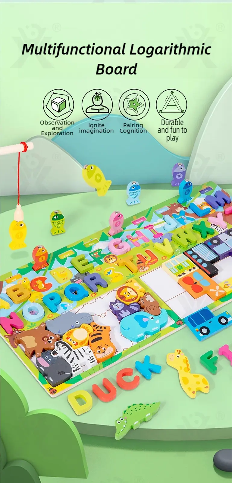 WholesaleKids Wooden Puzzle Toy, Math Game Included (TB-4923446) — illustrated product details, panel 6