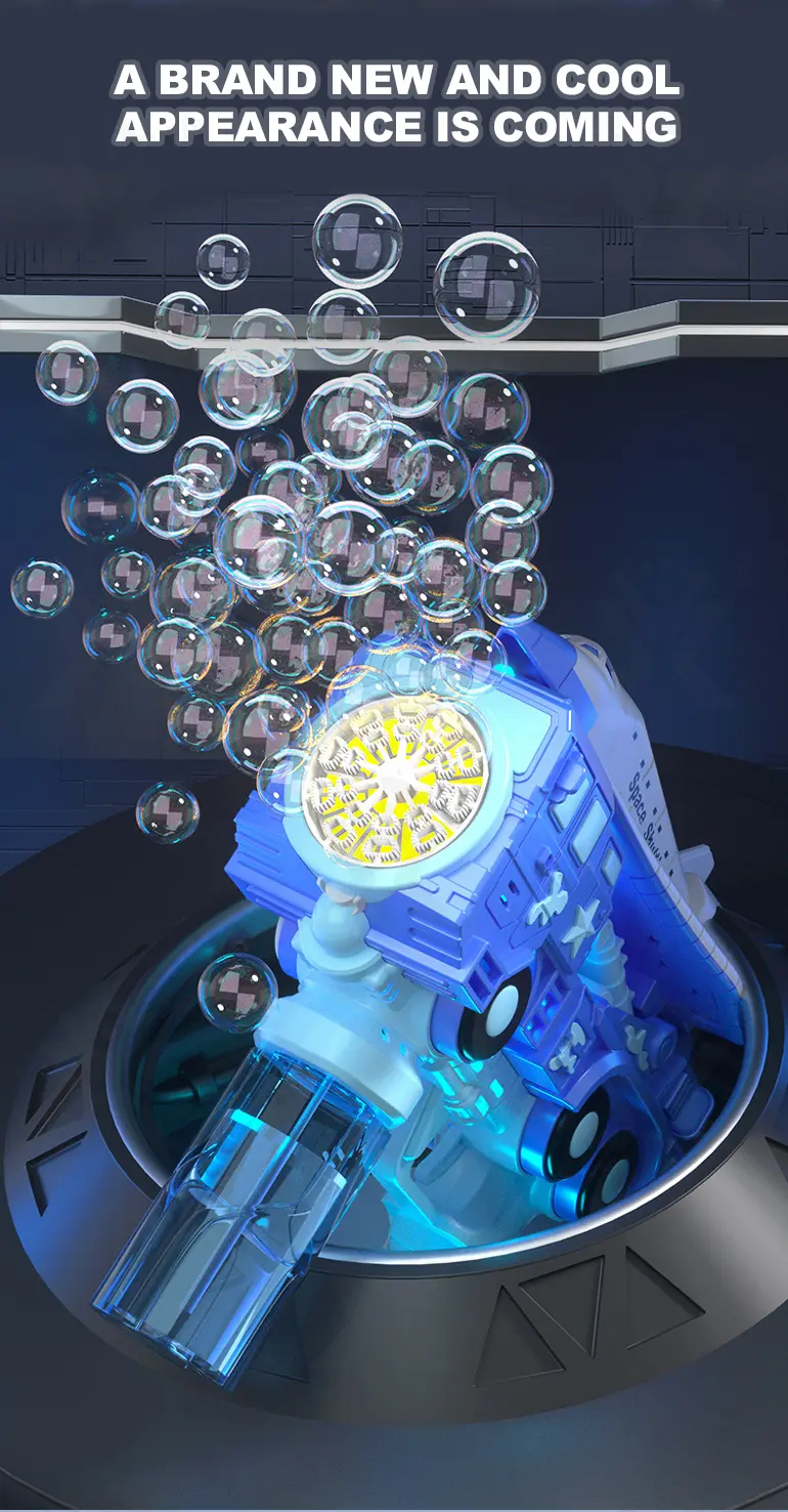 Summer Toy Bubble Gun, Space Theme (TB-4291929) — illustrated product details, panel 2
