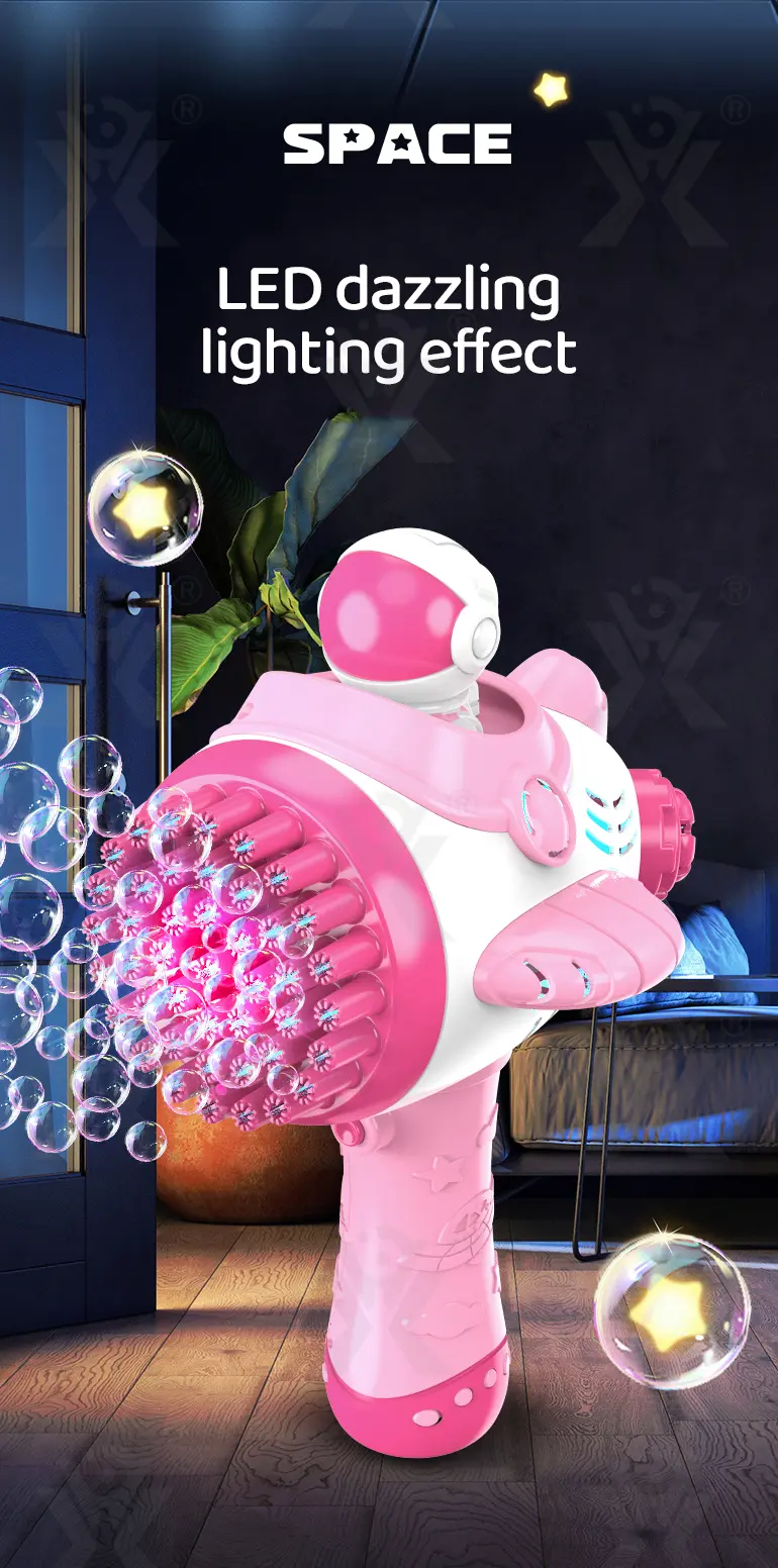 Astronaut Bubble Gun Toy, Spaceman Themed With 45 Holes (TB-4208864) — illustrated product details, panel 6