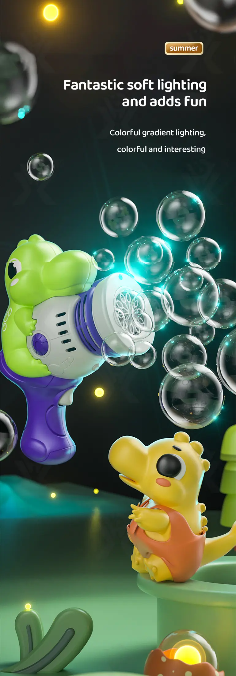 Dinosaur Bubble Gun (TB-4087981) — illustrated product details, panel 6