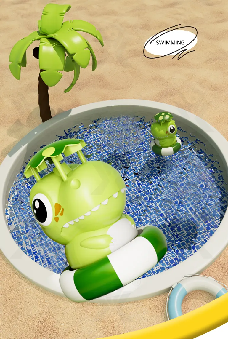 Dinosaur Water Rocket Sprinkler For Kids (TB-4478034) — illustrated product details, panel 5