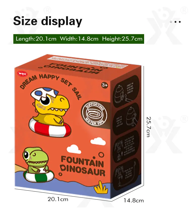 Dinosaur Water Rocket Sprinkler For Kids (TB-4478034) — illustrated product details, panel 7