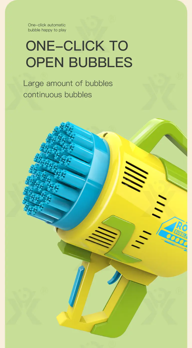 48-Hole Electric Bubble Machine -Summer toys For Kids (TB-2370241) — illustrated product details, panel 3