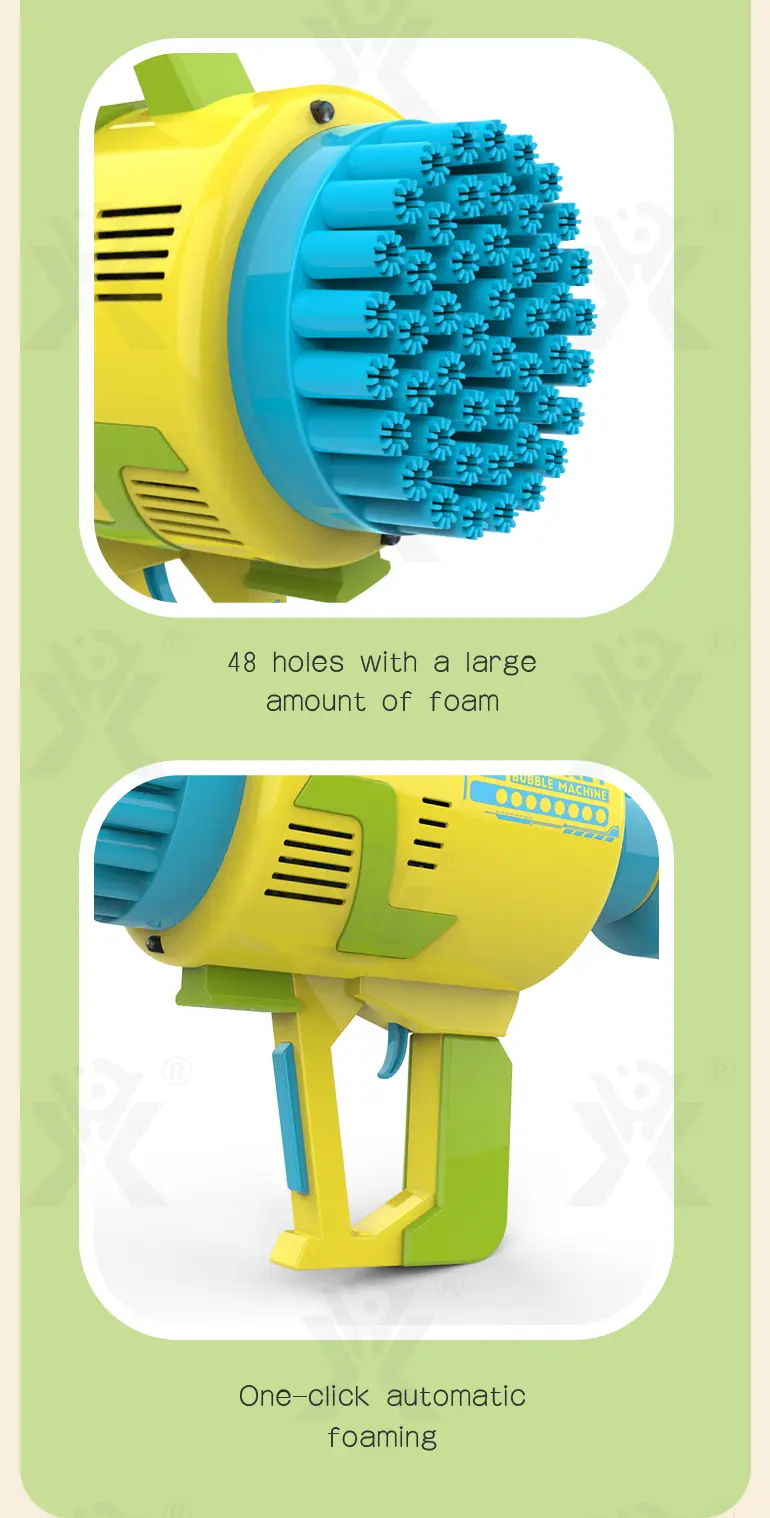 48-Hole Electric Bubble Machine -Summer toys For Kids (TB-2370241) — illustrated product details, panel 4