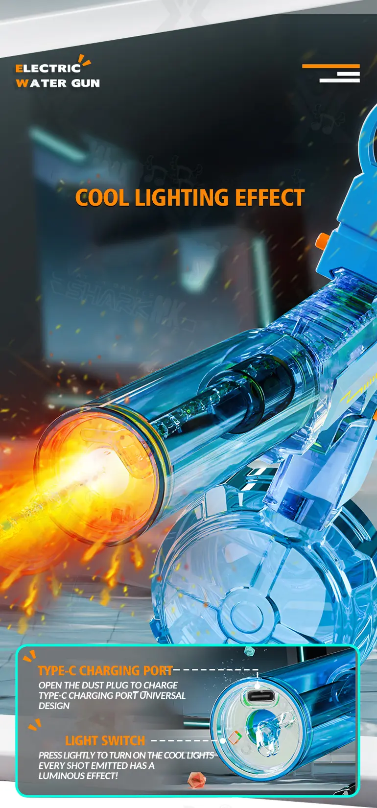 Semi-Automatic Electric Water Gun (TB-4414242) — illustrated product details, panel 6