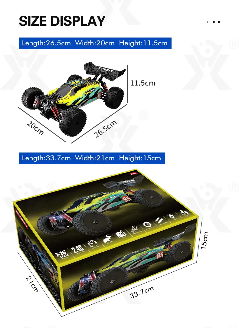 High-Speed RC Car, Fast Remote Control Car with 36KM/H Top Speed (TB-4048968) — illustrated product details, panel 1