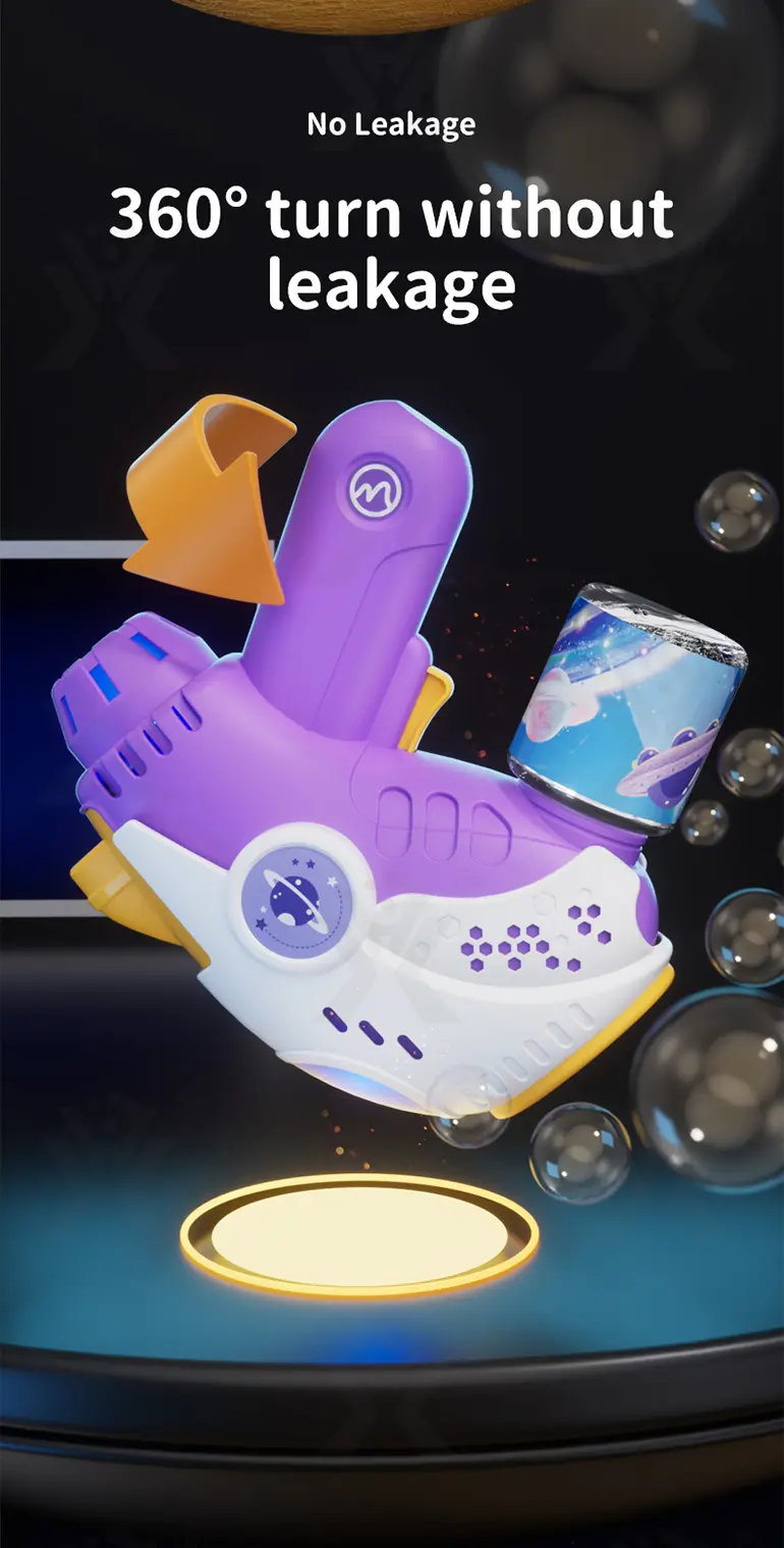 Sky Bubble Machine Gun 360° Leak-Proof (TB-4330914) — illustrated product details, panel 2