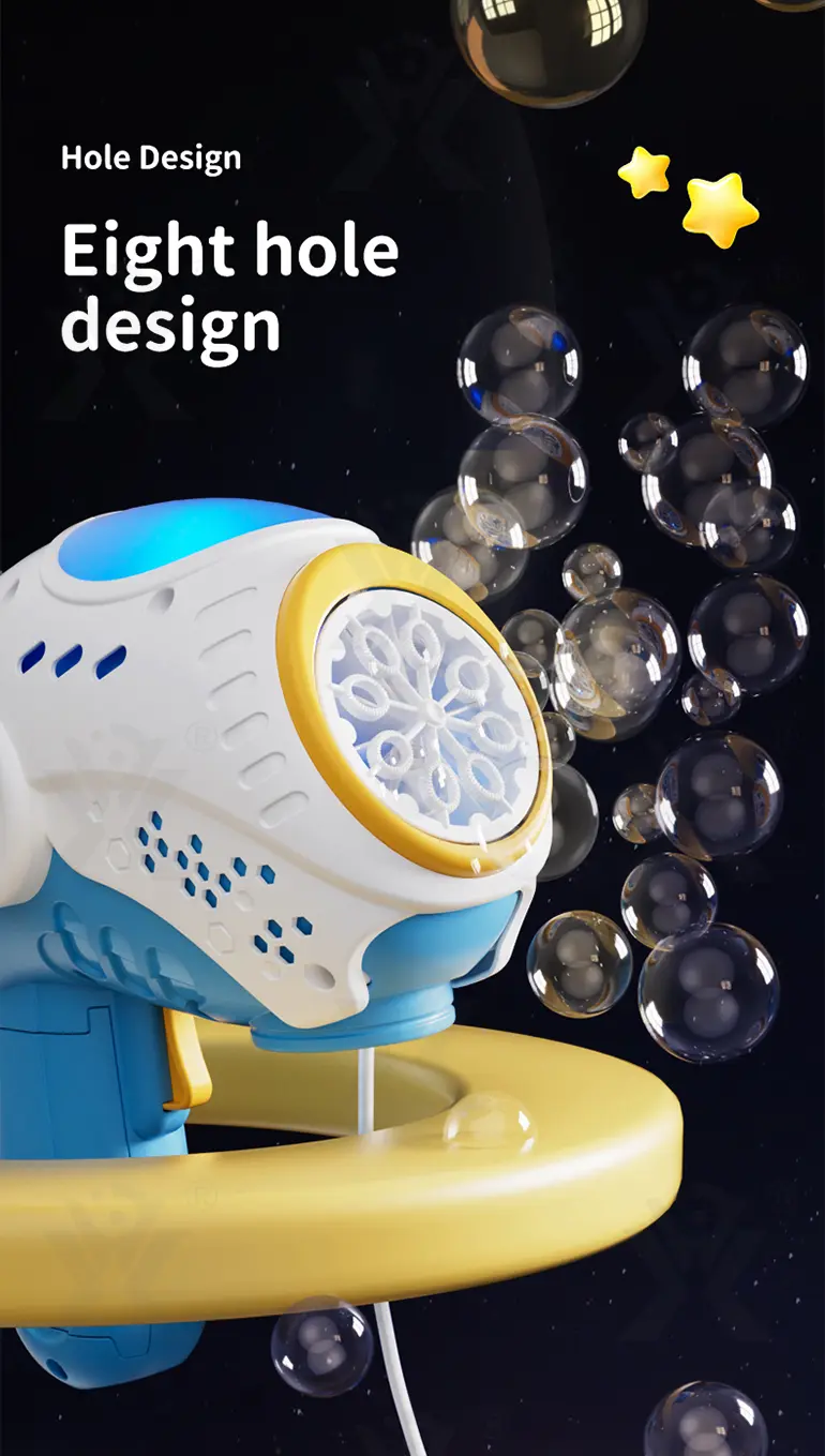 Sky Bubble Machine Gun 360° Leak-Proof (TB-4330914) — illustrated product details, panel 5