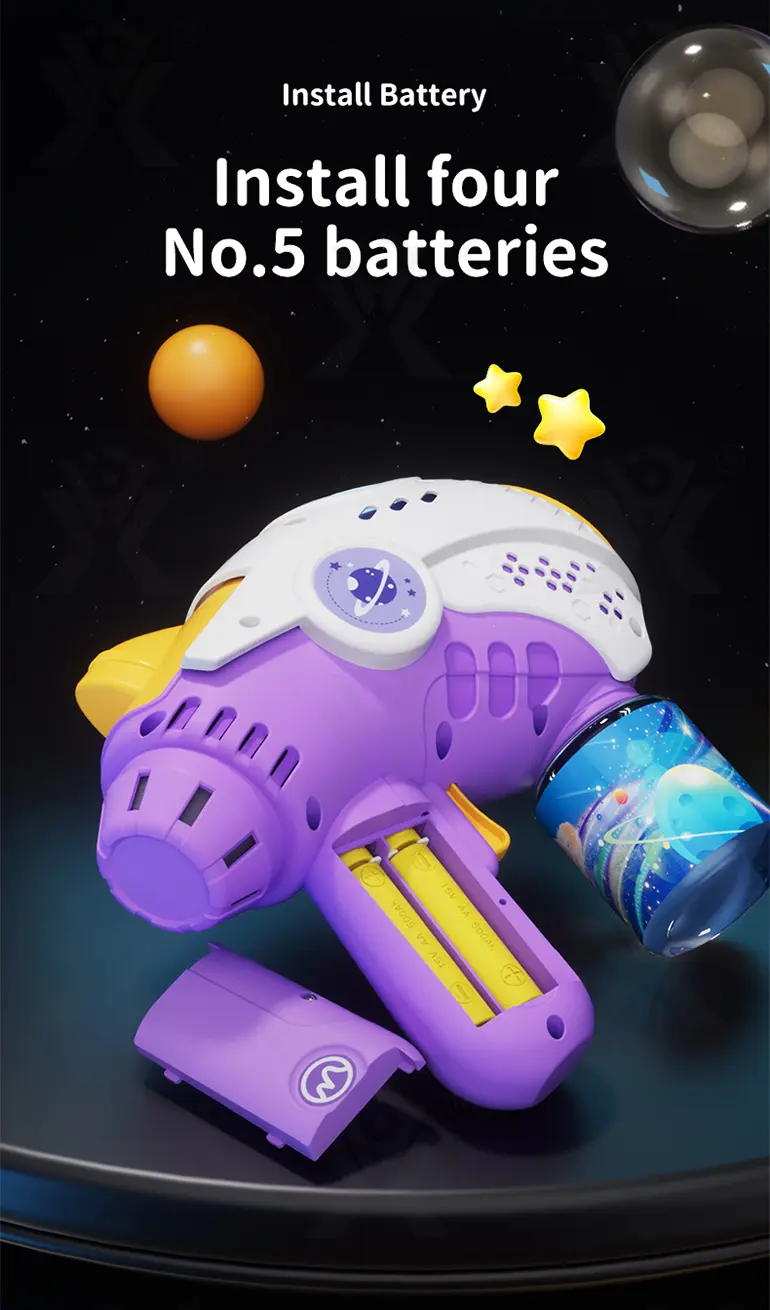 Sky Bubble Machine Gun 360° Leak-Proof (TB-4330914) — illustrated product details, panel 7