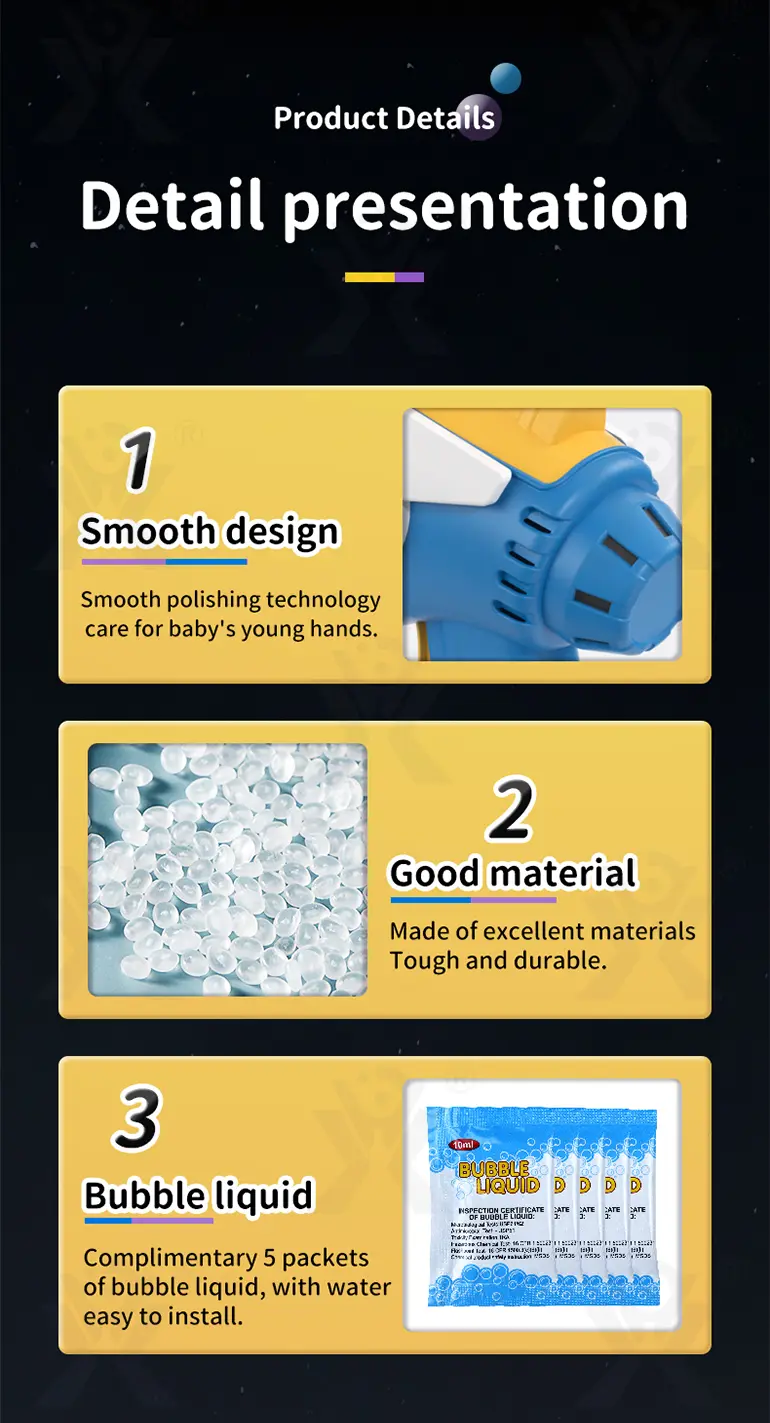 Sky Bubble Machine Gun 360° Leak-Proof (TB-4330914) — illustrated product details, panel 8